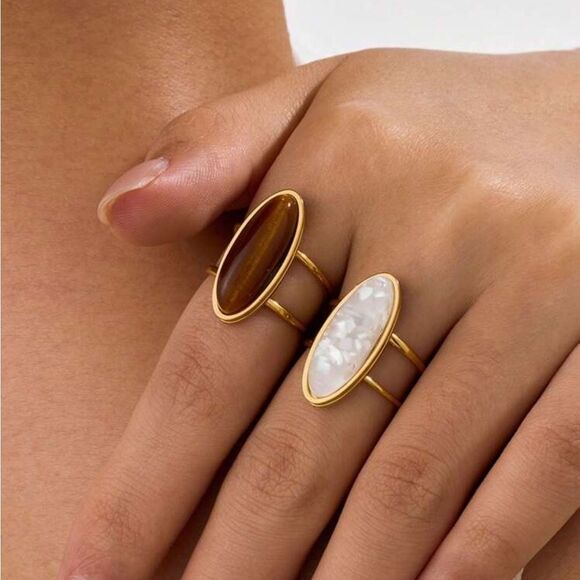 Oval tiger eye Ring #1747 - Picture 1 of 4